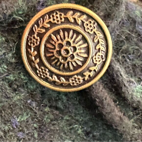 Vintage Green Wool Tartan Cardigan | Size L - Picture 6 of 7